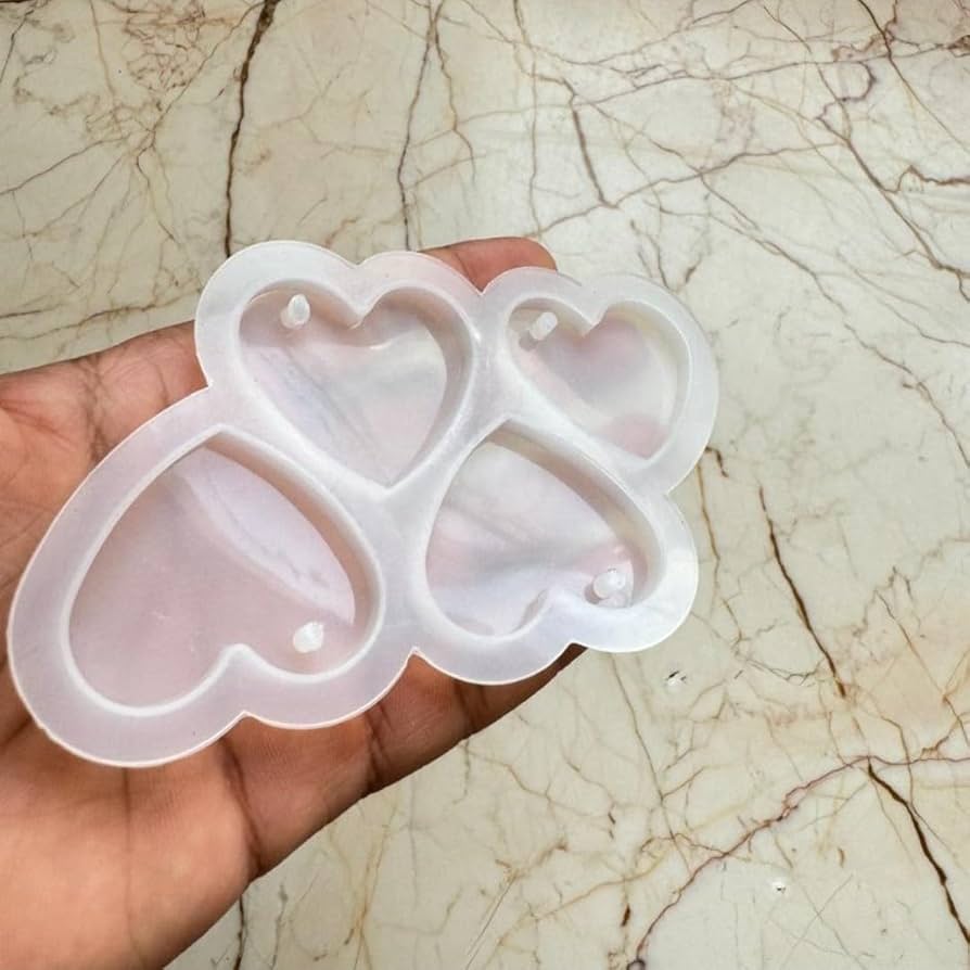 4 In 1 Heart Keychain & Pendant Mould ( 1 Pc)