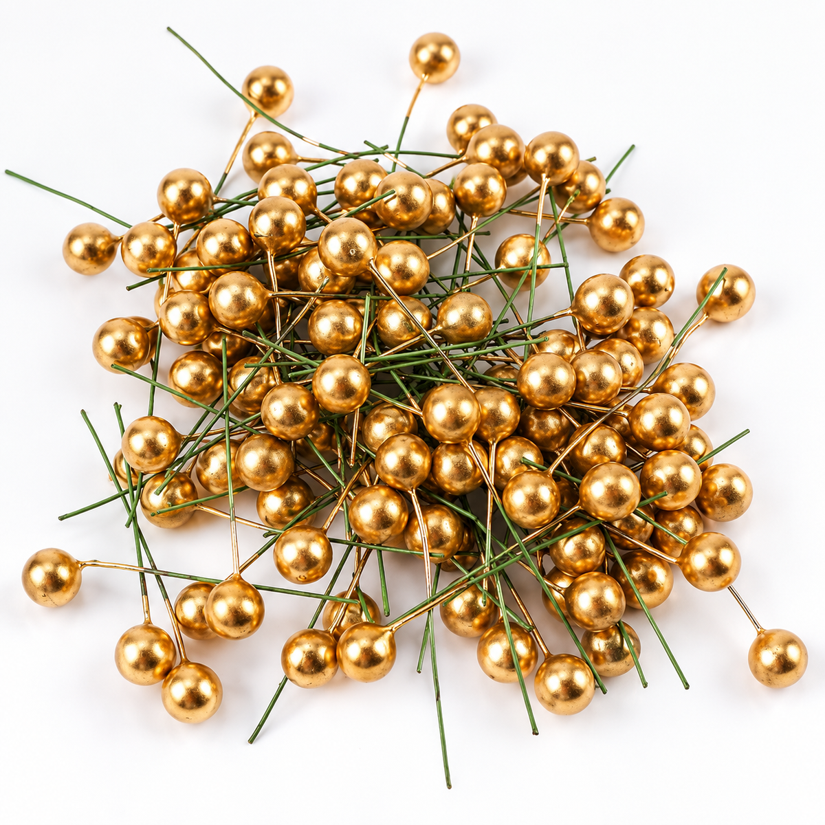 Faux Ball Topper Golden (12mm , 100pc)