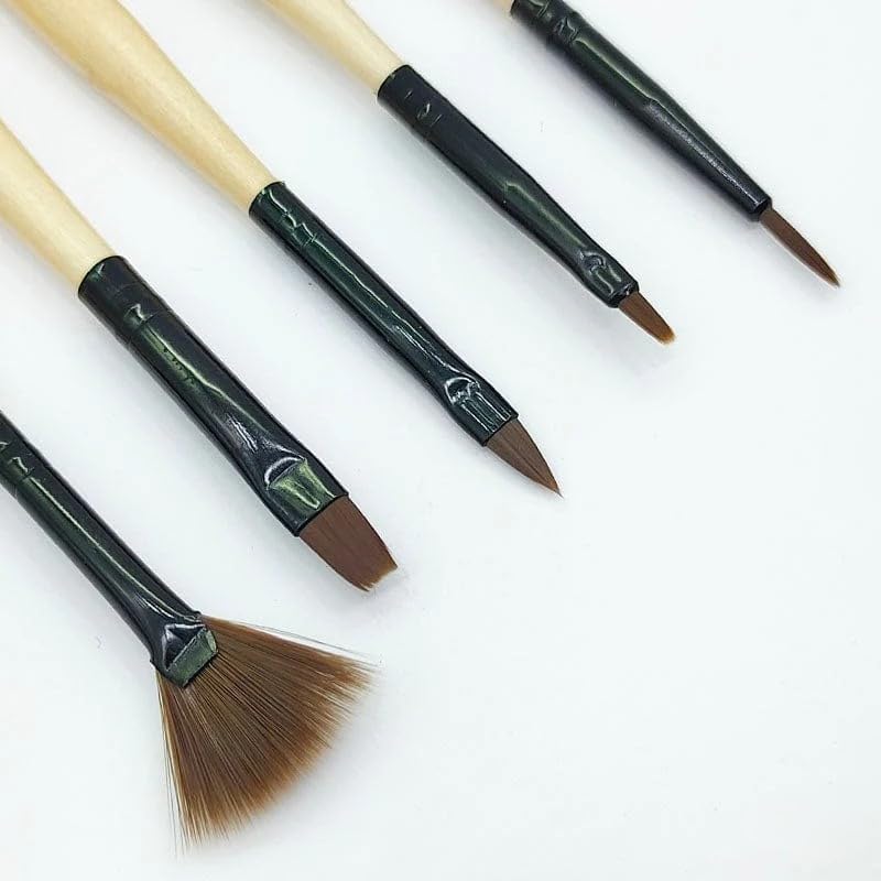 Emboss Tool With Brush Wooden 2 Side(5pc)