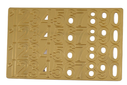 Gold Number Stencil Acrylic