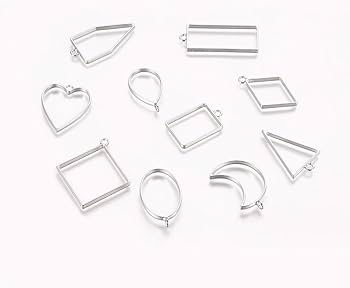 Pendant & Earing Bezels Silver (10 pcs)