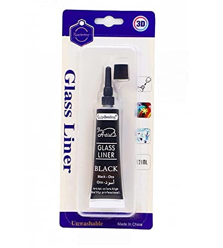 Glass Linner Color Black (1 pc)