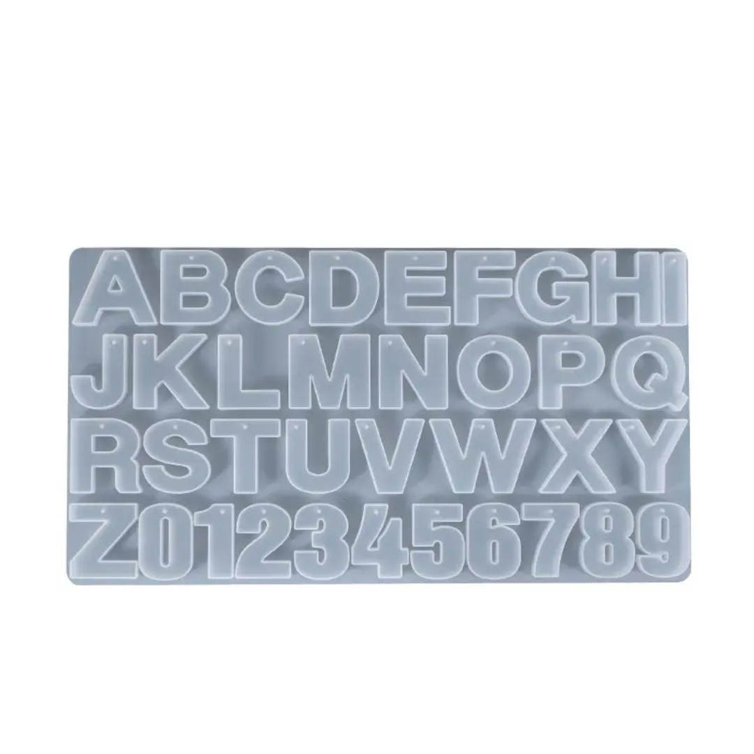 ABCD Alphabet Keychain Mould with Hole