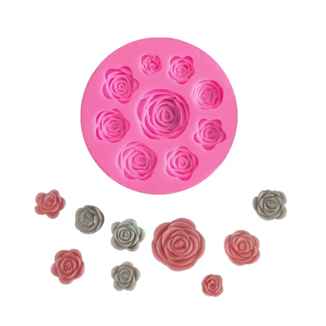 9 Cavity Rose Flower