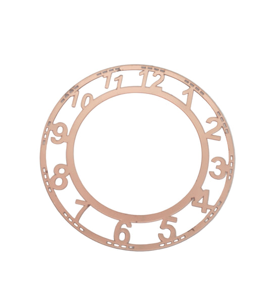 Number Coper Clock Acrylic (12 Inch)