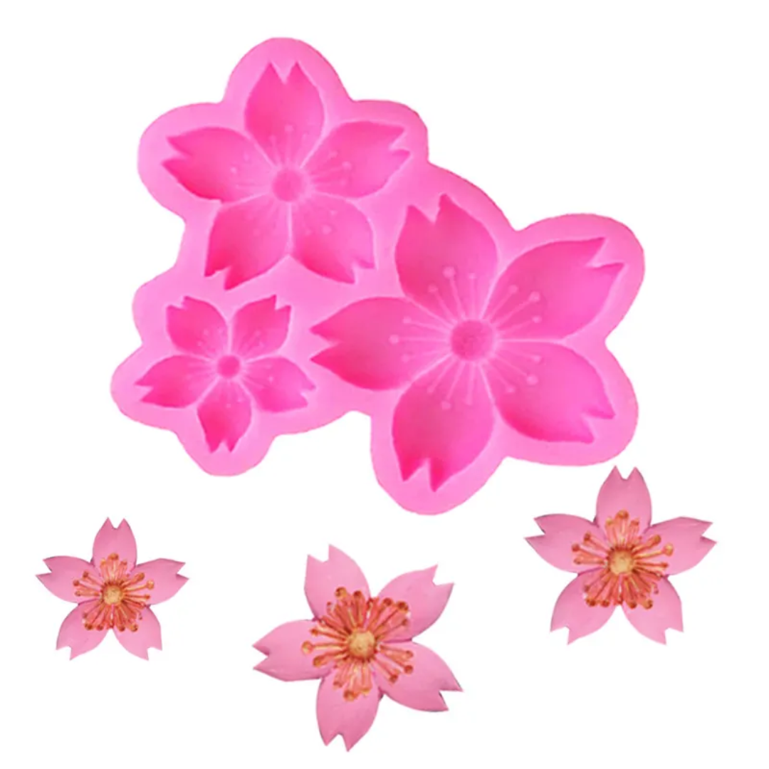 3 Cavity Flower Mould