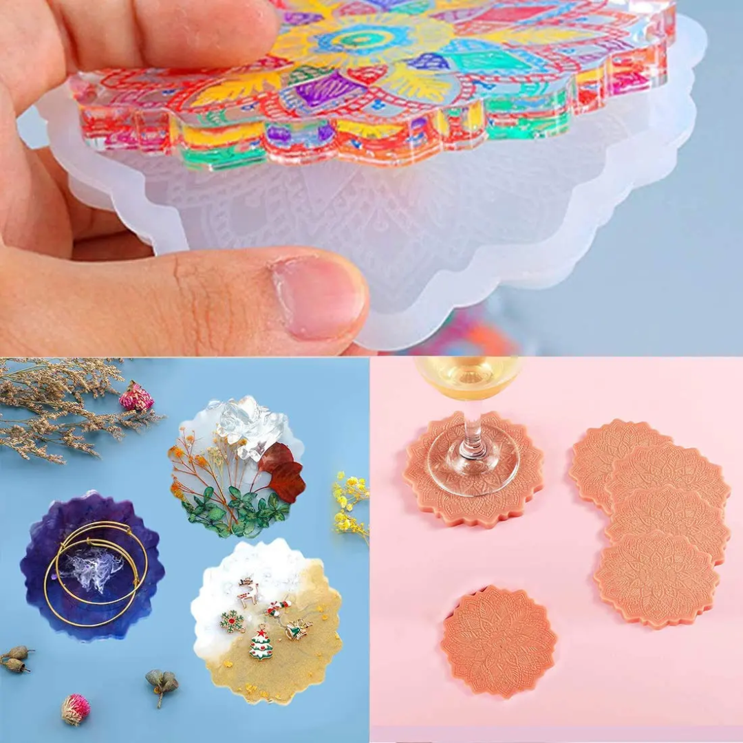 Mandala Coaster Mould (4.5 Inch)