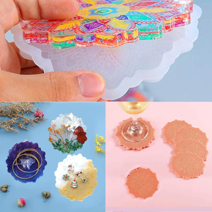 Mandala Coaster Mould (4.5 Inch)