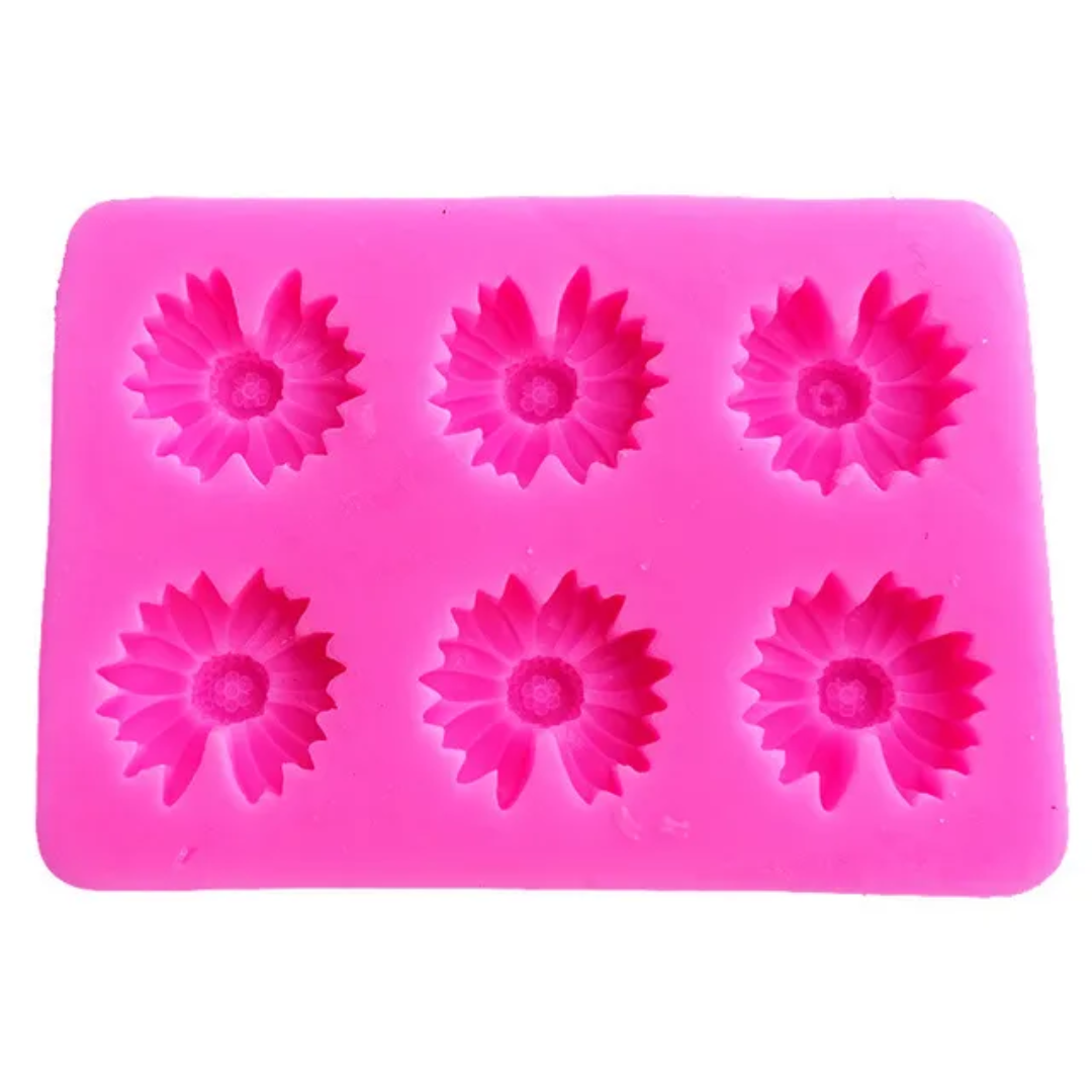 6 Cavity Flower Mould