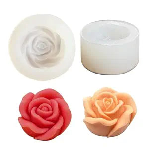 Rose Bloom Big Flower Candle Making Mould