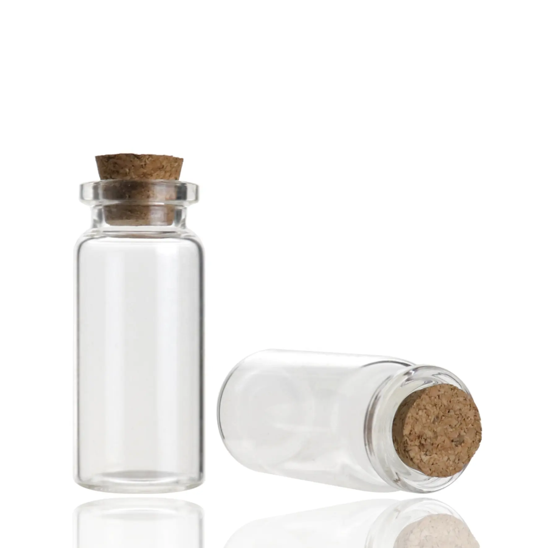 Glass Bottle With Cork Cap(12pc)