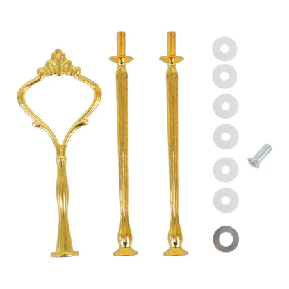 Golden Metal Cake Tier Fitting