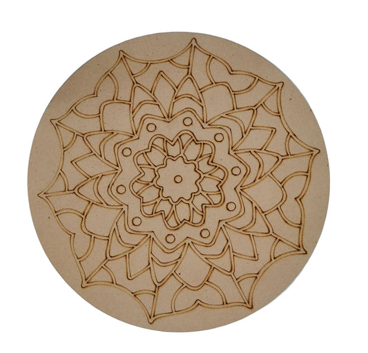 MDF Mandala Engraved