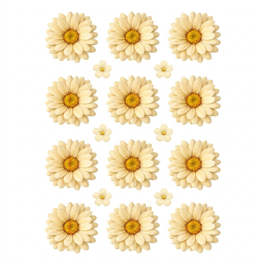 Daisy Flower UV DTF Sticker (2 pc)