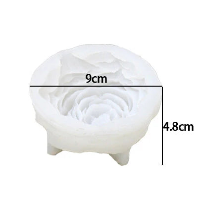 3D Peony Flower Candle Mould (1 Pc)