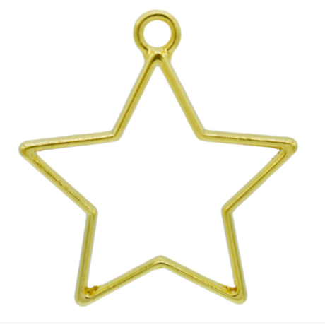 Golden Star Shape Bezels (5 pc)
