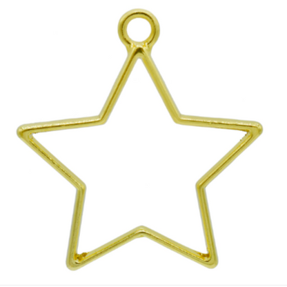 Golden Star Shape Bezels (5 pc)
