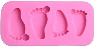 Baby Foot Print 4 Cavity Candle Making Mould