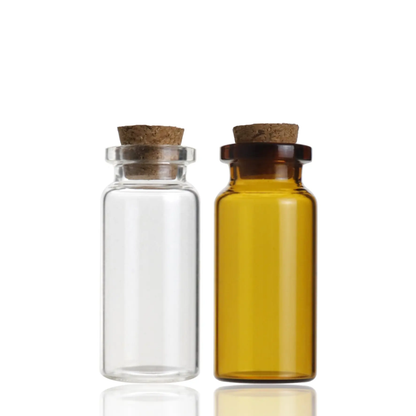 Glass Bottle With Cork Cap(12pc)