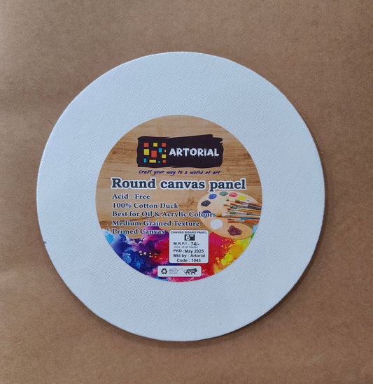 Canvas Board Round (6 Inch, 2 Pc)