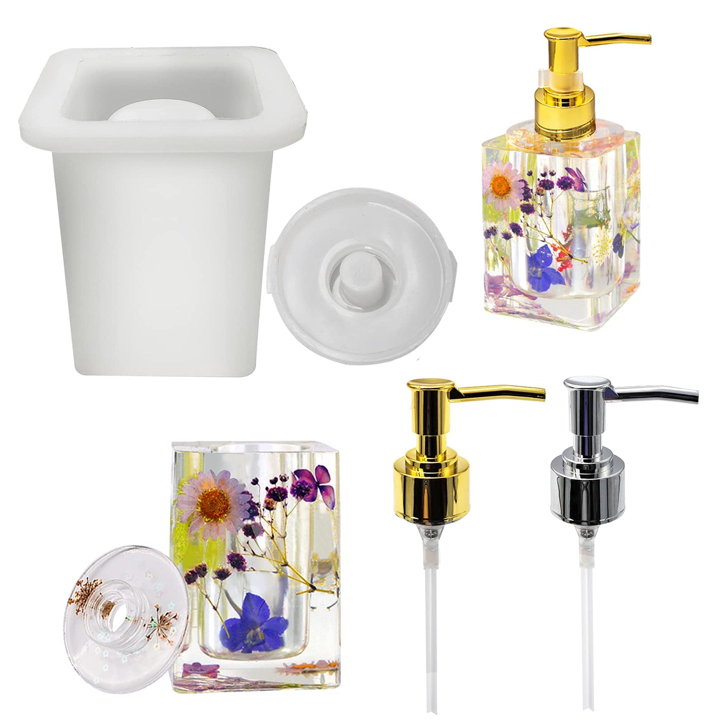 Square Soap Dispenser Mould (1 pc)