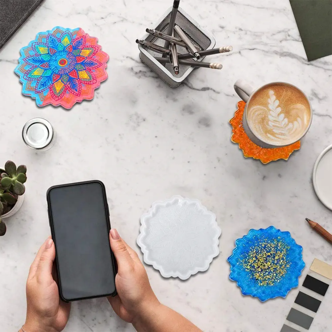Mandala Coaster Mould (4.5 Inch)