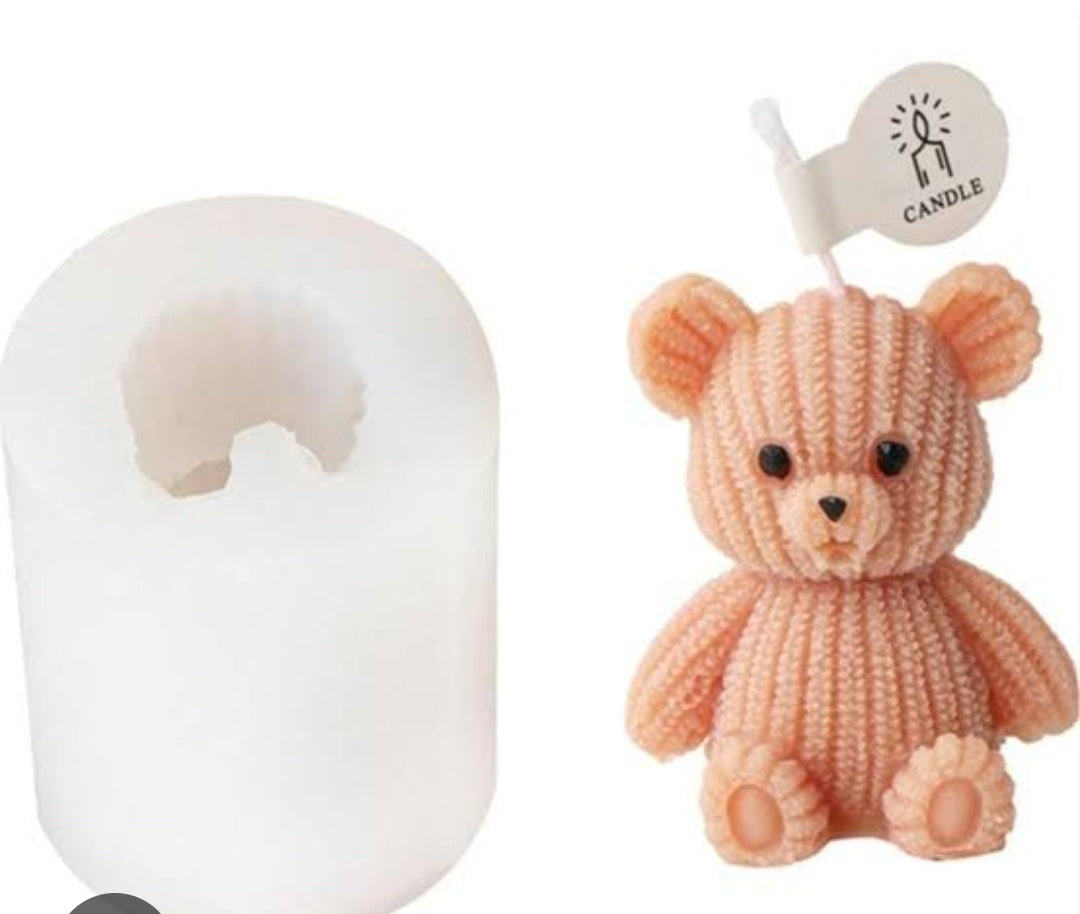 3D Cute Bear Mould (1 pc)