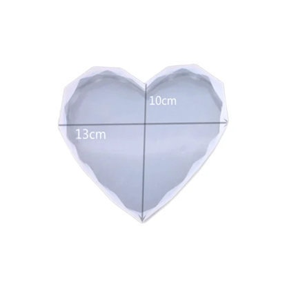 Diamond Heart Silicone Mould (5 Inch ,12 MM)