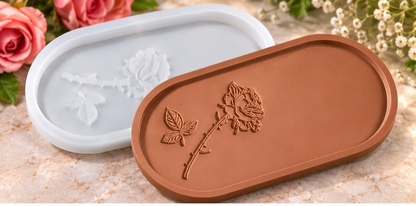 Rose Oval Tray Mould (1 Pc)