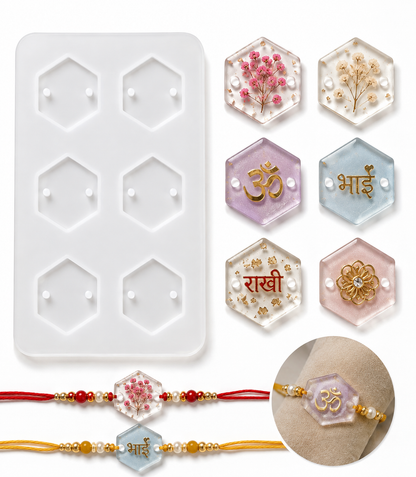 6 Cavity Rhombus Rakhi Mould (1 pc)