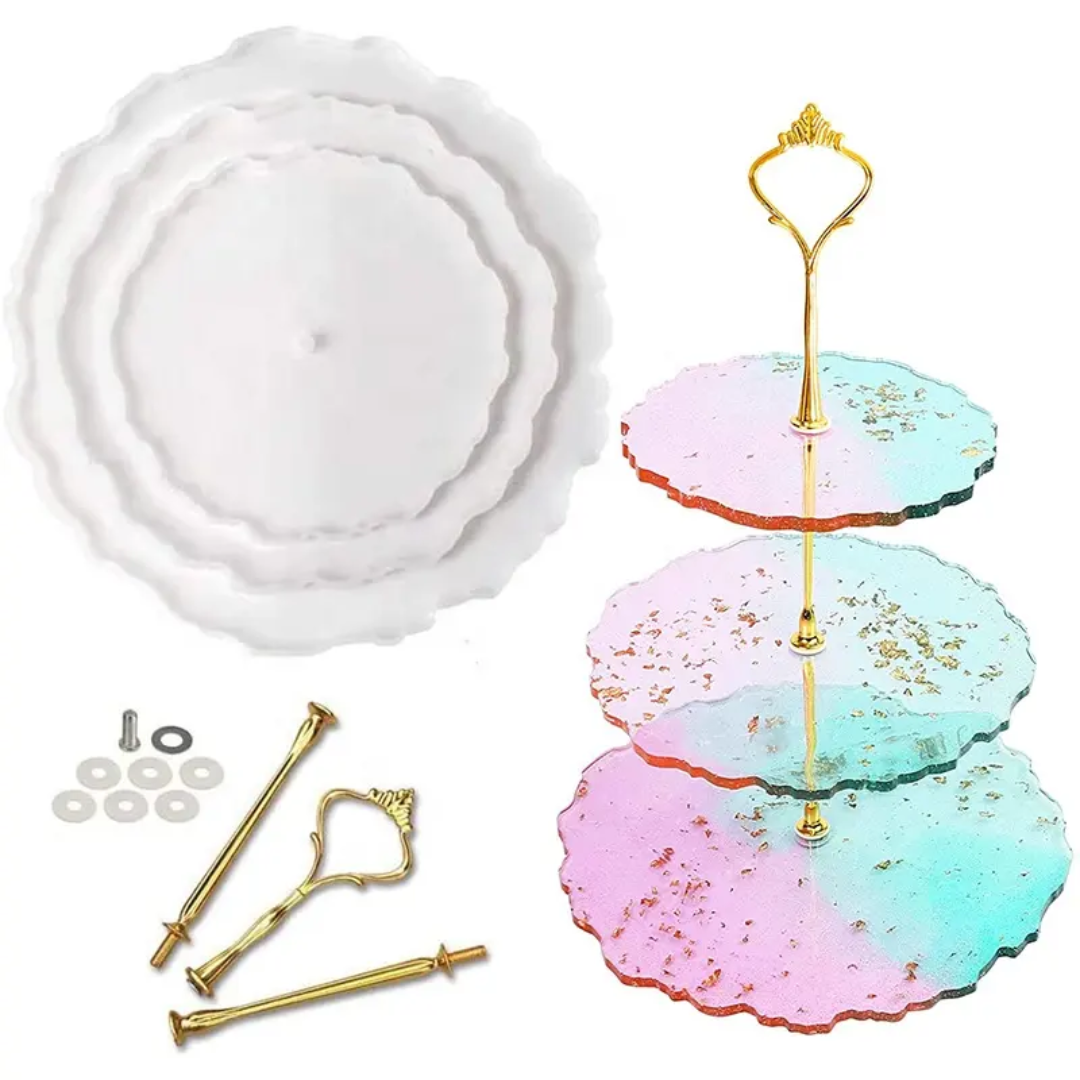 Golden Metal Cake Tier Fitting