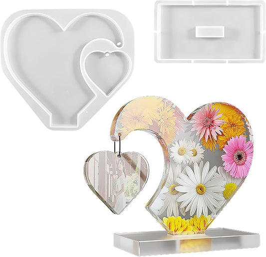 Side Hanging Heart Photo Frame Mould (1 pc)