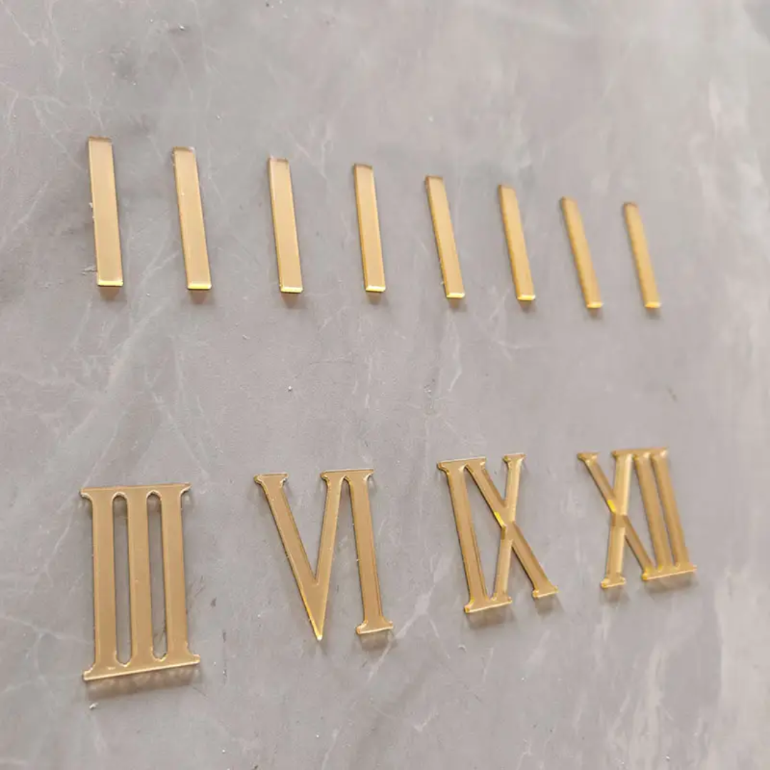 Golden Roman Number+Strips (1 Inch)