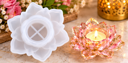 Lotus Shape T-Light Candle Mould (1 Pc)