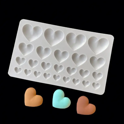 25 Cavity Heart Mould