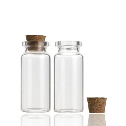 Glass Bottle With Cork Cap(12pc)