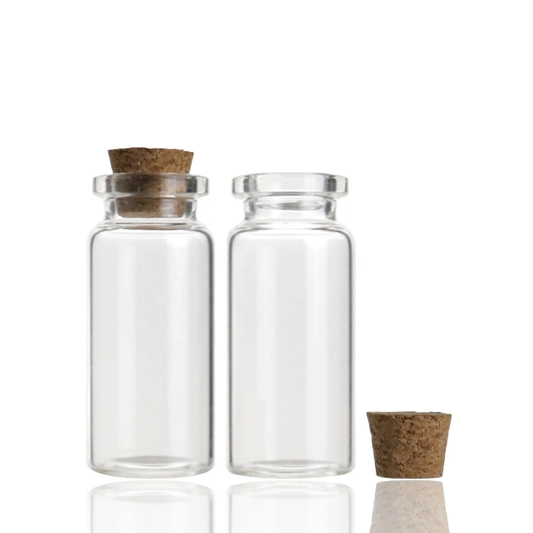 Glass Bottle With Cork Cap(12pc)