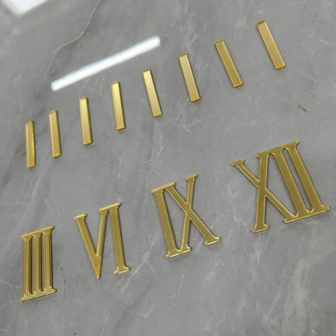 Golden Roman Number+Strips (1 Inch)