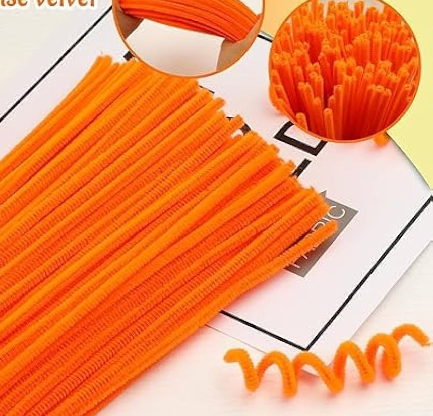 Pipe Cleaner (100 pc, Fluorescent Orange)