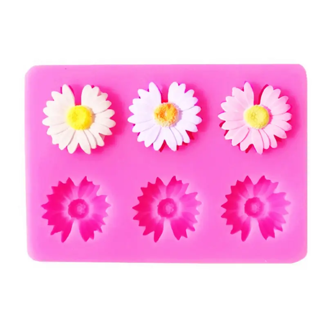 (HBR15-56) 6 Cavity Flower Mould