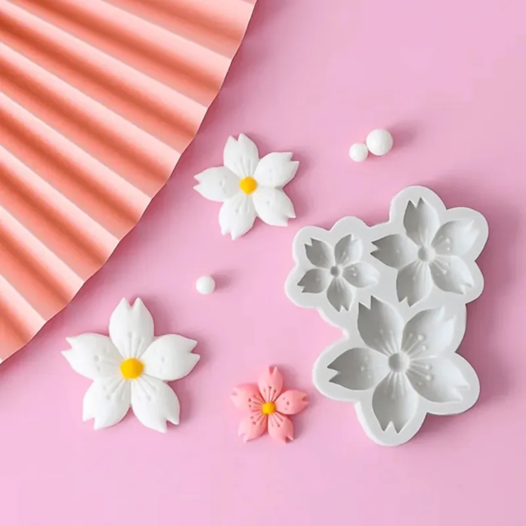 3 Cavity Flower Mould