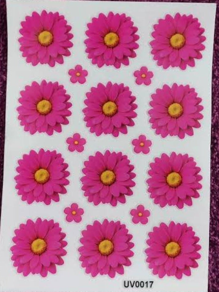 Daisy Flower UV DTF Sticker (2 pc)