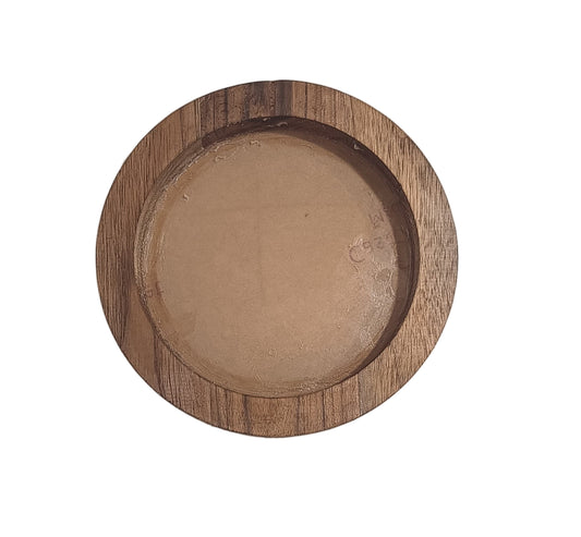 Round Teakwood Acrylic Frame (6 Inch)