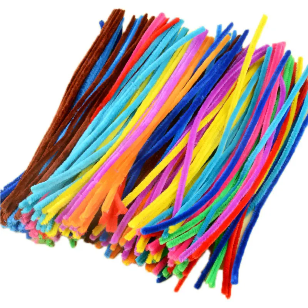 Craft Pipe Cleaners Plain (100 Pcs 1 Packet Mix Colour)