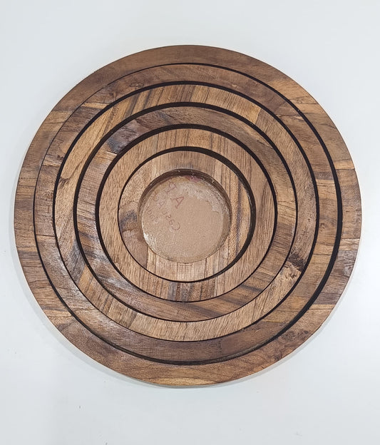 Round Teakwood Acrylic Frame (6" ,8" , 10" , 12" ,14 " , 16")