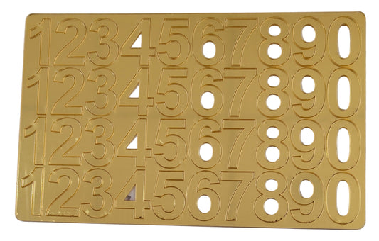 Gold Number Stencil Acrylic