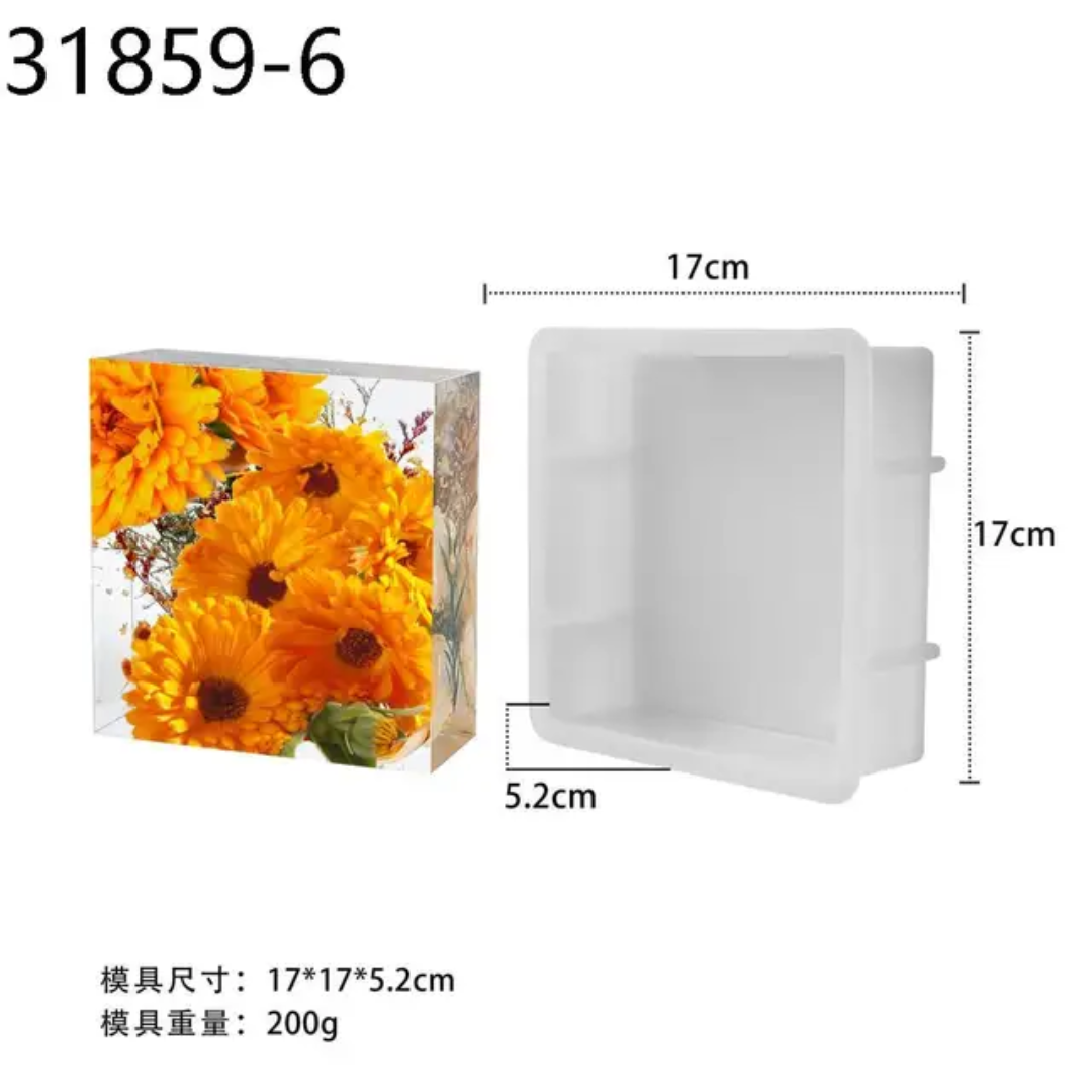 8" inch Silicone Square Deep Casting Mould 50 mm