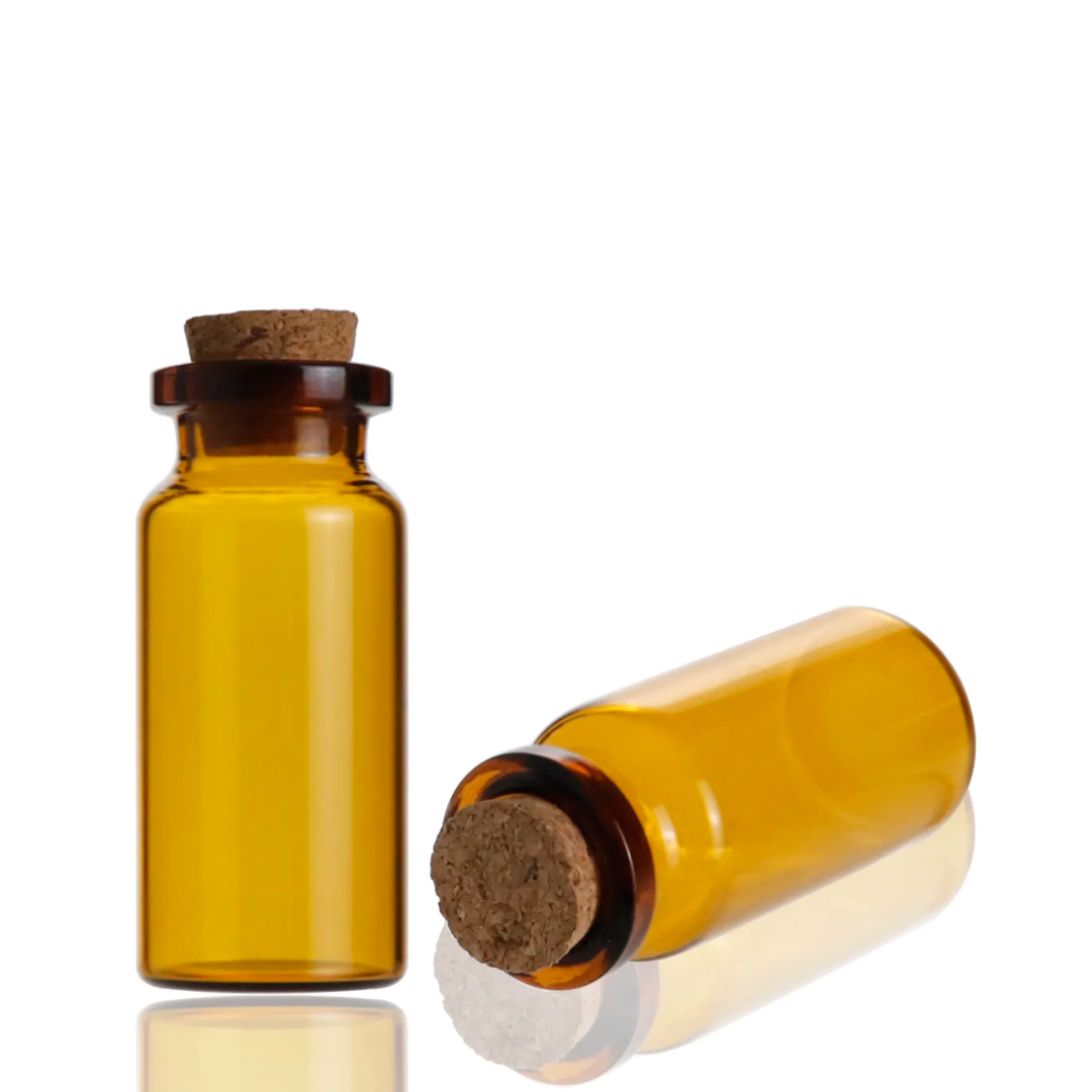 Glass Bottle With Cork Cap(12pc)