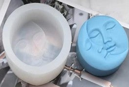 Sun Moon Face 1 Cavity Candle Making Mould