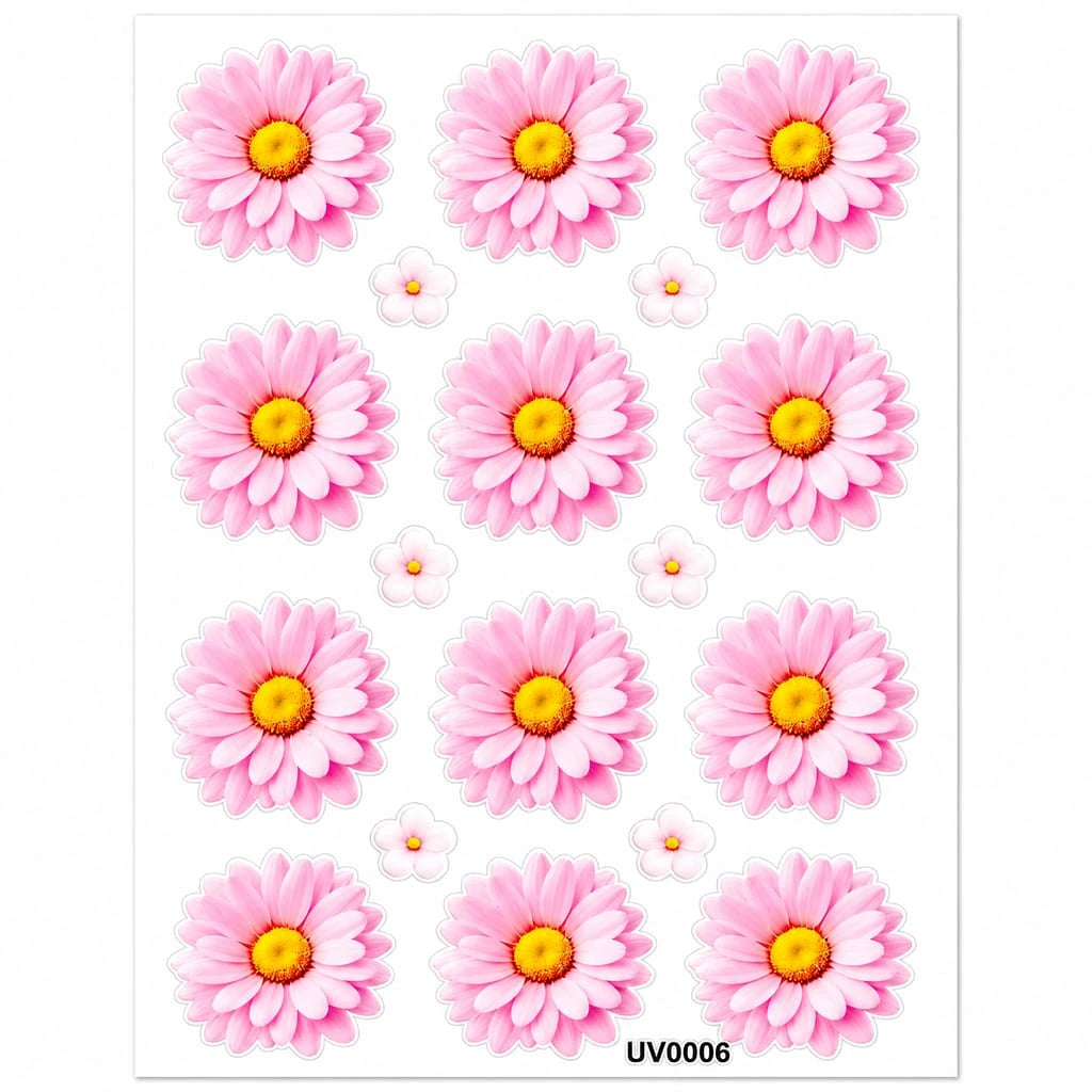 Daisy Flower UV DTF Sticker (2 pc)